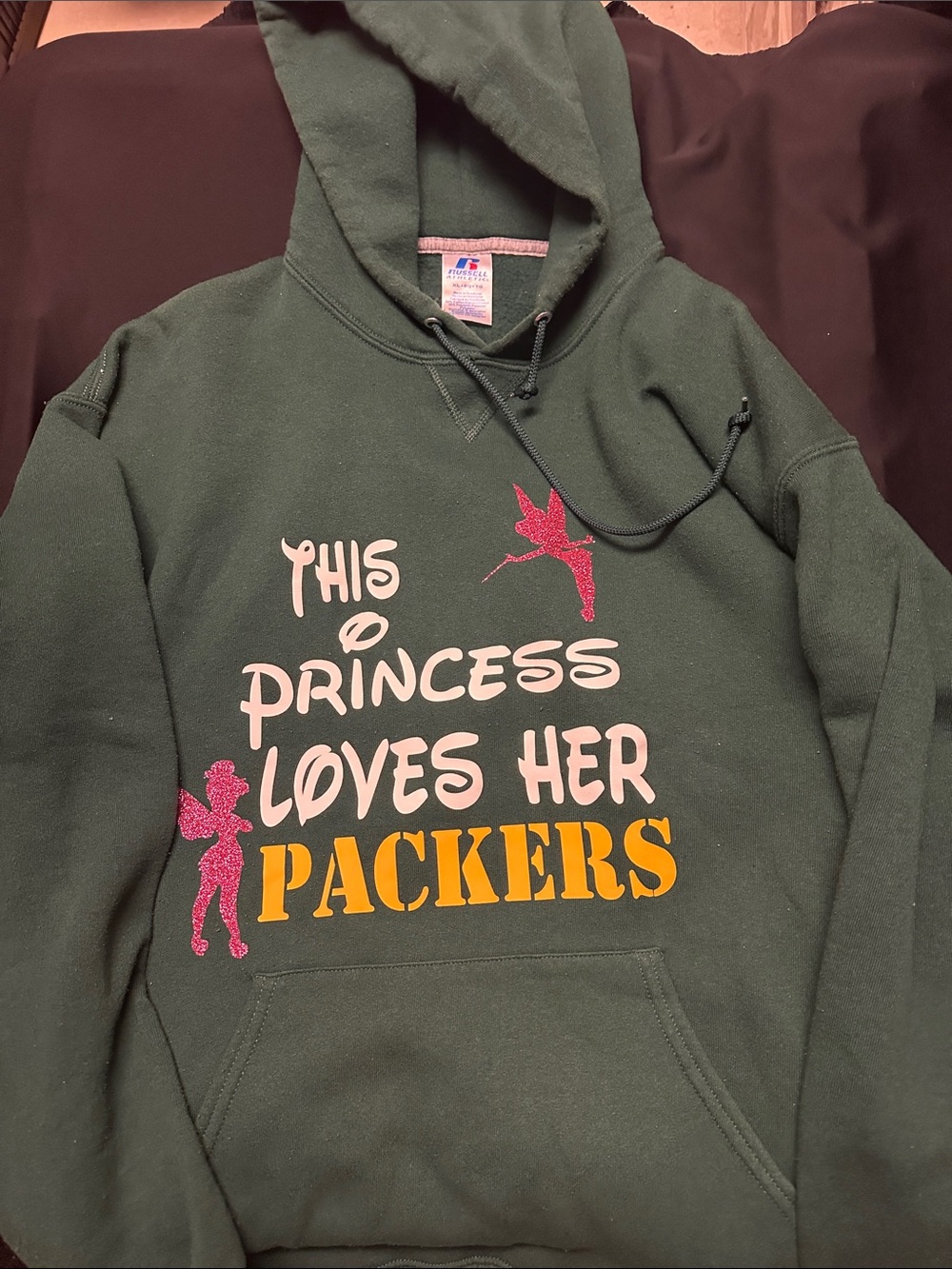 Russell Athletic Green Packers 'This Princess Loves Her' Hooded Sweatshirt